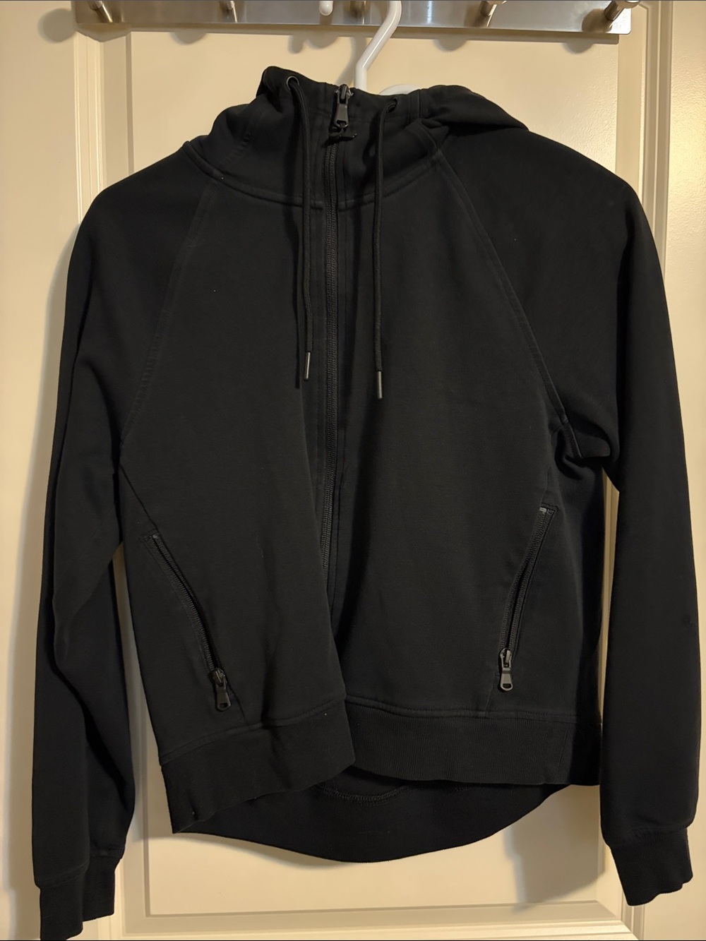 Old Navy Black Zip-Up Hooded Sweater